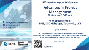 ISPE COP Project Management presents "Advances in Project Management"