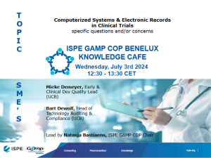 ISPE GAMP COP BENELUX KNOWLEDGE CAFE